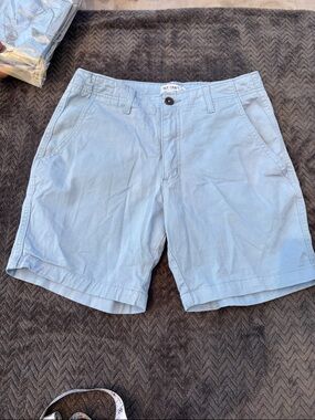 True Craft Pale Blue Men's Cotton Flat Front Shorts